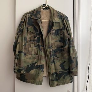 TOPSHOP camo jacket with liner